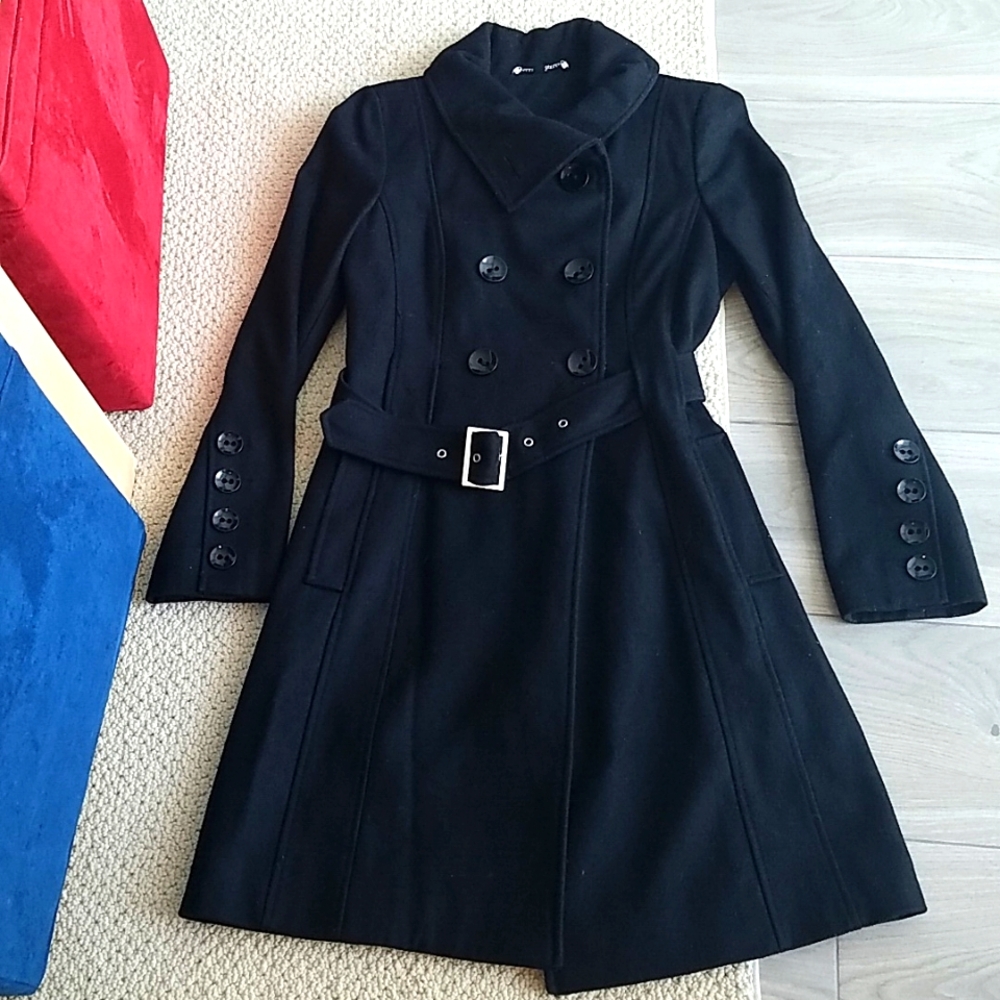 Like New Guess wool blend coat S